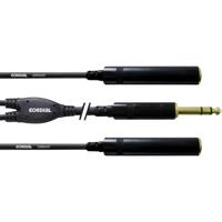 CORDIAL 0,3 M REAN JACKPLUG 6,3 MM/2X JACKPLUG 6,3 MM BUS - thumbnail