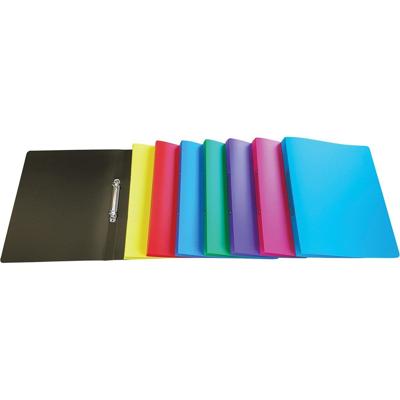 Alpha ringmap, voor ft A4, uit PP, 2 ringen van 16 mm, geassorteerde kleuren Alpha ringmap, voor ft A4, uit PP, 2 ringen van 16 mm, geassorteerde kleuren