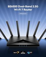 Cudy BE6500 WiFi 7 Router Dual Band Gaming Router, 2.5G WAN-poort, 6500Mbps, VPN-client en server, Cudy APP Control, Broadcom 2 GHz Quad-Core CPU, WR6500H - thumbnail