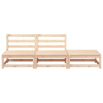 Tuinbank zonder armleuningen met voetenbank massief grenenhout