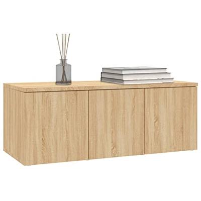 Tv-meubel 80x34x30 cm spaanplaat sonoma eikenkleurig