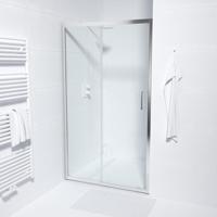 Marenza Slide Quick Fit Schuifdeur - 110x190cm - 6mm veiligheidsglas - alu profiel - anti kalk - chroom SAQ6121-110 - thumbnail