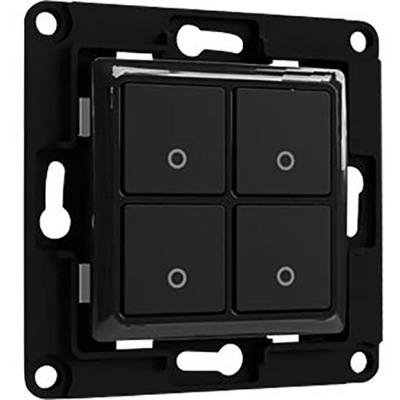 Shelly Shelly Wall switch 4 - black Wandtoets