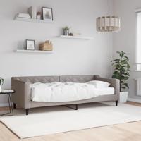 Slaapbank met matras 80x200 cm stof taupe - thumbnail