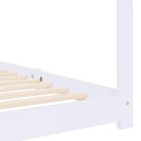 Kinderbedframe massief grenenhout wit 70x140 cm - thumbnail