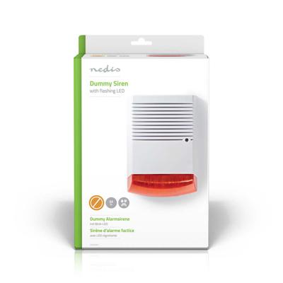 Nedis DUMSS20WT Dummy Beveiligings-sirene Ip44 Wit / Oranje Nedis DUMSS20WT Dummy Beveiligings-sirene Ip44 Wit / Oranje