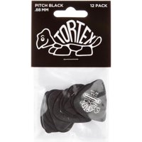 Dunlop Tortex Pitch Black Standard 0.88mm 12-pack plectrumset zwart - thumbnail
