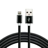 everActive USB Lightning-kabel 1m - Zwart, silicone, ondersteuning voor snel opladen, 2,4A - CBS-1IB - thumbnail
