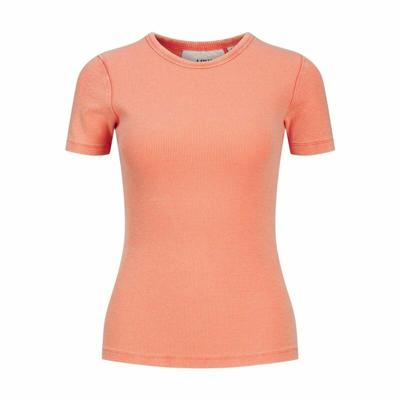 Dames-T-Shirt met Korte Mouwen Jack & Jones Jxfrankie Wash Ss Koraal - Maat: M