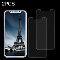2 stuks voor iPhone X 0 26 mm 9H oppervlakte hardheid explosieveilige Non-full Screen getemperd glas scherm Film - thumbnail