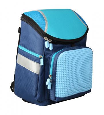 Upixel rugzak Super Class junior 38 cm marineblauw 2 delig