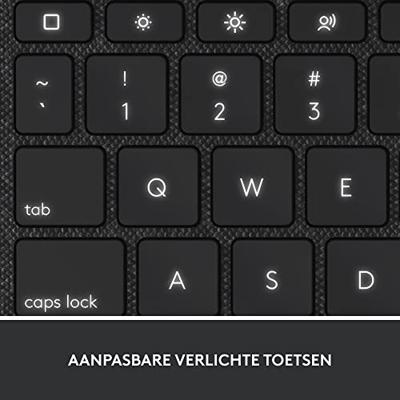 Logitech Combo Touch Detachable 10th Gen iPad Toetsenbordhoes met Groot Precisie-Trackpad, Toetsenbord met Achtergrondverlichting en Smart Connector - UK Engels QWERTY indeling-Layout - Grijs