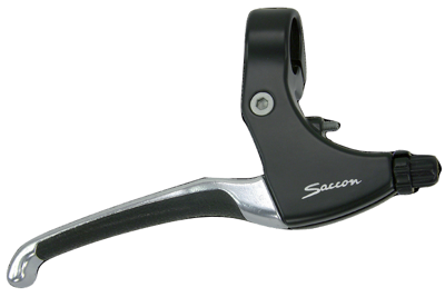 Saccon remgrepenset rollerbrake alu zwart/zilver