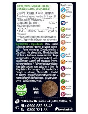 Lucovitaal Super Maca 1500mg 60Capsules