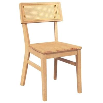 Eetkamerstoelen 2 st massief hout rubber Eetkamerstoelen 2 st massief hout rubber