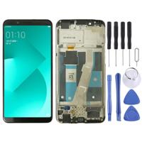 LCD-scherm en digitizer volledige montage met frame voor OPPO A83 (zwart) - thumbnail