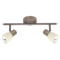 Brilliant Klassieke plafondspotLuca 2-lichts koperbruin - 35813/56 - thumbnail