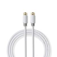 Satelliet- en antennekabel | F male - F male | 5,0 m | Wit [CSBW41000WT50] - thumbnail