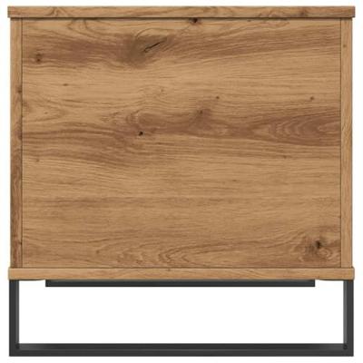 Salontafel 60x44,5x45 cm bewerkt hout artisanaal eikenkleurig