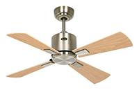 CasaFan ECO NEO III 92 MA-AH/BU WiFi Flügel Ahorn/Buche Plafondventilator 12 W (Ø x h) 92 cm x 360 mm Antiek-messing Met afstandsbediening, Timer, Met - thumbnail