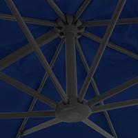 Zweefparasol met aluminium paal 3x3 m azuurblauw - thumbnail