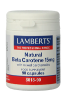 Lamberts Bèta Caroteen 15 mg Natuurlijk Capsules - thumbnail