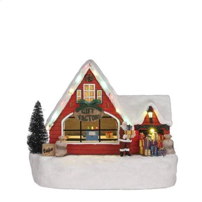 Gift factory b/o l24,5xw15,5xh21 cm kersthuisje Luville - Luville
