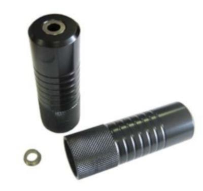 VWP axle pegs bmx 38mm 10/14mm z/draad zwart (steps)