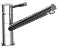 CORNWALL ééngreepsmengkraan keuken, chroom kraan met draaibare uitloop en draaibereik 150° keramische schijven geluidsarme, verwisselbare 35 mm-cartouche flexibele metalen aansluitslangen volg - thumbnail