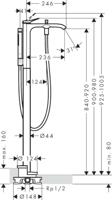 Badmengkraan Opbouw HansGrohe Vivenis Vrijstaand Mat Zwart - thumbnail