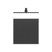 Hoofddouche Tres Plafonduitloop 30x30 cm Mat Zwart - thumbnail