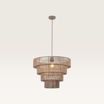 Hanglamp Galapagos taupe - Vier lagen van gevlochten katoenen koordjes - Voor binnen - Zonder lichtbron Hanglamp Galapagos taupe - Vier lagen van gevlochten katoenen koordjes - Voor binnen - Zonder lichtbron