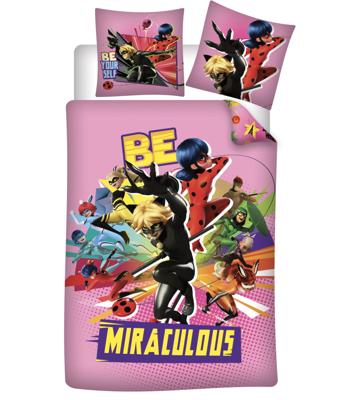 Miraculous Dekbedovertrek Be Miraculous 140 x 200 cm + 63 x 63 cm - Polyester - Roze Miraculous Dekbedovertrek Be Miraculous 140 x 200 cm + 63 x 63 cm - Polyester - Roze