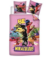 Miraculous Dekbedovertrek Be Miraculous 140 x 200 cm + 63 x 63 cm - Polyester - Roze - thumbnail