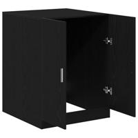 Wasmachinekast met opslag Zwart eiken 70.5 x 71.5 x 91.5 cm - thumbnail