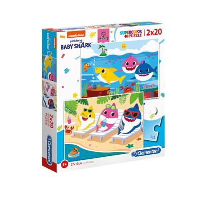Nickelodeon legpuzzel Baby Shark 2 in 1 karton 40 stukjes Nickelodeon legpuzzel Baby Shark 2 in 1 karton 40 stukjes
