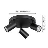 Eglo PlafondlampZigbee Telimbela-Z Ø 25cm zwart - 900336 - thumbnail