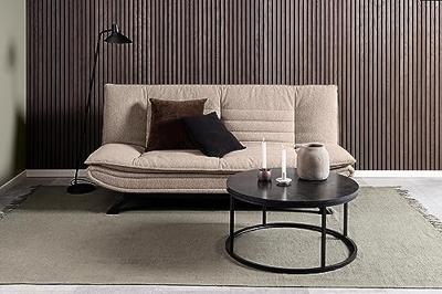 Bendt Ronde Salontafel 'Flemming' 80cm Marmerlook , kleur zwart