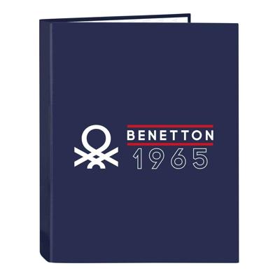 Ringmap Benetton Varsity Marineblauw A4 26.5 x 33 x 4 cm