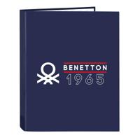 Ringmap Benetton Varsity Marineblauw A4 26.5 x 33 x 4 cm - thumbnail
