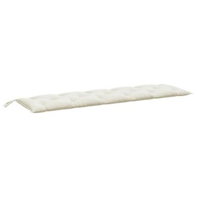 VidaXL Tuinbankkussen 180x50x7 cm stof gemêleerd crèmekleurig