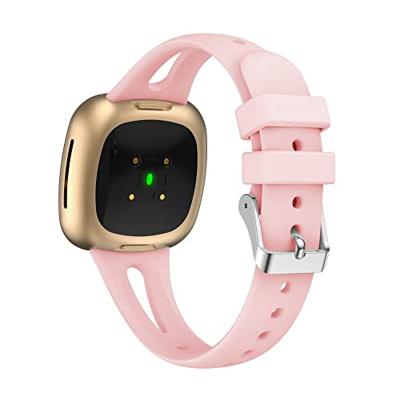 Fitbit Versa 3 & 4 / Sense 1 & 2 - Sportbandje druppel design - Small - Roze