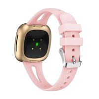 Fitbit Versa 3 & 4 / Sense 1 & 2 - Sportbandje druppel design - Small - Roze - thumbnail