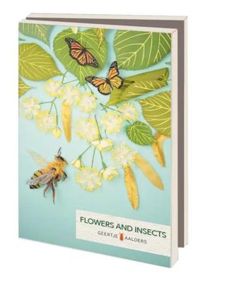 Kaartenmapje 10 stuks met enveloppen - Flowers and insects, Geertje Aalders