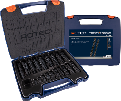 Rotec Spiraalborenset 1-10x0.5mm hss 170-delig