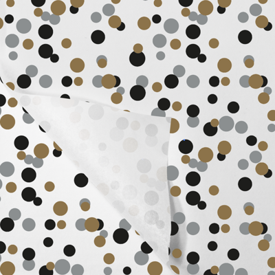 Zijdevloei | 50x70cm | 20gr/m² | Confetti | papier | zilver/goud/zwart | 100 vel