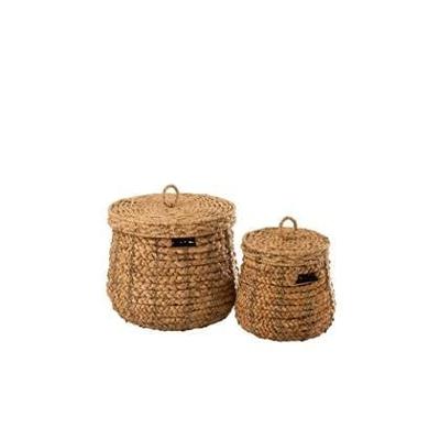 J-Line - Set Van 2 Manden Maurice Waterhyacint Naturel - 50x50x43cm