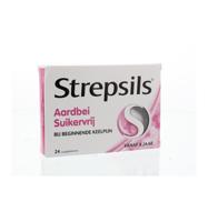 Strepsils Aardbei Suikervrij Zuigtabletten - thumbnail