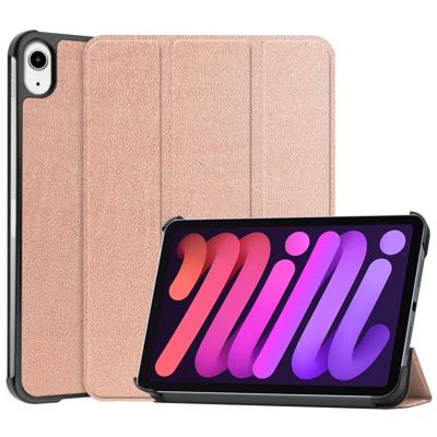 3-Vouw sleepcover hoes - iPad Mini 6 (2021) - Rose Goud 3-Vouw sleepcover hoes - iPad Mini 6 (2021) - Rose Goud