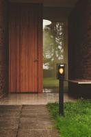 Tuinlamp staand zwart met smokeglas & E27 &apos;Griffin&apos; 80cm - thumbnail